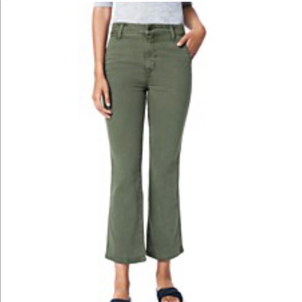 NWT Joe’s Jeans Kick Crop Army Green Jeans 34